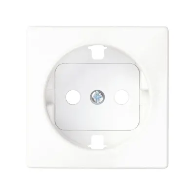 Накладка со шторками для розетки Schuko 2Р+Е, белый, S82