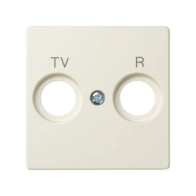 Накладка для розетки R-TV+SAT с пикт."TV R", сл.кость, S82
