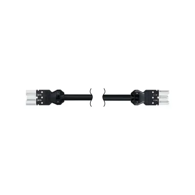 Кабель 1м 3x2,5мм "мама - папа" 2P+E, белый, QC