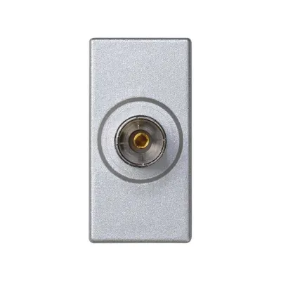 Розетка узкая TV, алюминий, K45, Connect