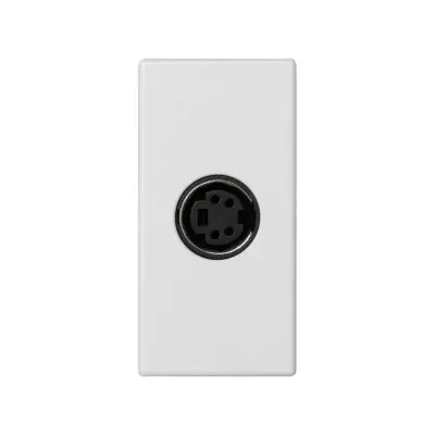 Розетка узкая S-video, белый, K45, Connect