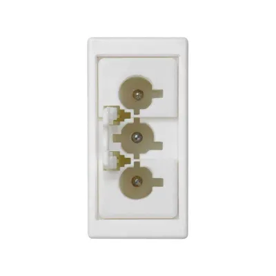 Розетка узкая QC "папа" 2P+E, белый, K45, Connect