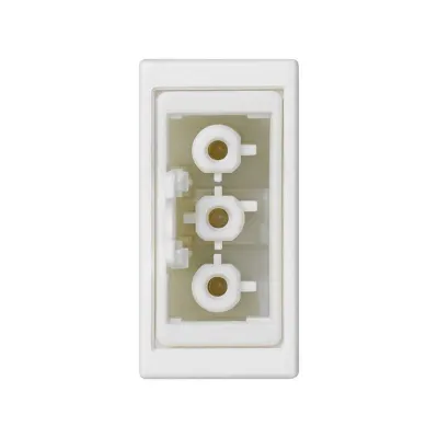 Розетка узкая QC "мама" 2P+E, белый, K45, Connect