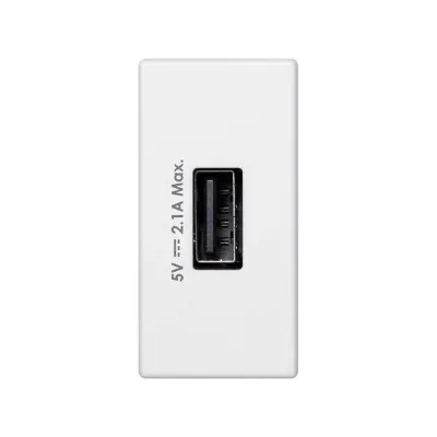 Зарядное устройство узкое USB A 10W, 230В~, белый, K45, Connect
