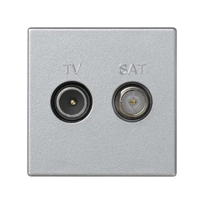 Розетка TV+SAT, алюминий, K45, Connect