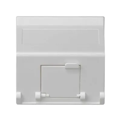 Накладка наклонная на 1 разъем RJ45 со шторкой, белый, K45, Connect