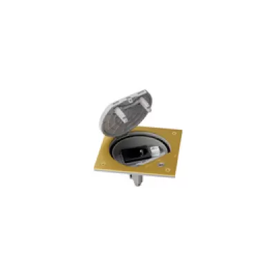 Основа влагостойкая IP66 с розеткой Schuko и RJ45 Cat.5e UTP, замок, латунь, K45, Connect