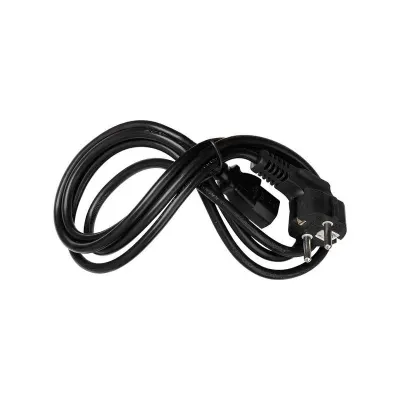 Кабель 2м 3x1,5мм, IEC320 "мама - вилка Schuko" 2P+E, графит, QC